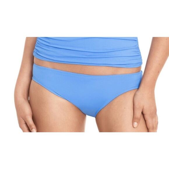 Ralph Lauren SKY Solid Blue Hipster Bikini Swim Bottom Sz 4 NWT - Picture 1 of 3